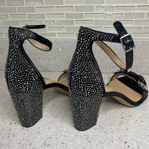 INC Size 9 International Concepts Elegant Black Embellished Women's Block Heels - Picture 3 of 10